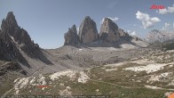 Archiv Foto Webcam Blick auf die 3 Zinnen von der Dreizinnenhütte 09:00