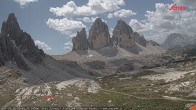 Archiv Foto Webcam Blick auf die 3 Zinnen von der Dreizinnenhütte 11:00