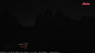 Archiv Foto Webcam Blick auf die 3 Zinnen von der Dreizinnenhütte 23:00