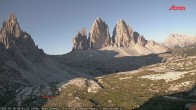Archiv Foto Webcam Blick auf die 3 Zinnen von der Dreizinnenhütte 05:00