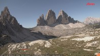 Archiv Foto Webcam Blick auf die 3 Zinnen von der Dreizinnenhütte 07:00