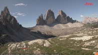 Archiv Foto Webcam Blick auf die 3 Zinnen von der Dreizinnenhütte 07:00