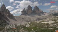 Archiv Foto Webcam Blick auf die 3 Zinnen von der Dreizinnenhütte 09:00