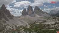 Archiv Foto Webcam Blick auf die 3 Zinnen von der Dreizinnenhütte 11:00