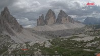 Archiv Foto Webcam Blick auf die 3 Zinnen von der Dreizinnenhütte 15:00