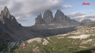 Archiv Foto Webcam Blick auf die 3 Zinnen von der Dreizinnenhütte 06:00