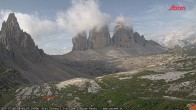 Archiv Foto Webcam Blick auf die 3 Zinnen von der Dreizinnenhütte 07:00