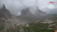 Archiv Foto Webcam Blick auf die 3 Zinnen von der Dreizinnenhütte 13:00