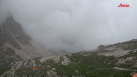 Archiv Foto Webcam Blick auf die 3 Zinnen von der Dreizinnenhütte 15:00