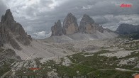 Archiv Foto Webcam Blick auf die 3 Zinnen von der Dreizinnenhütte 11:00