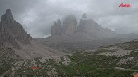 Archiv Foto Webcam Blick auf die 3 Zinnen von der Dreizinnenhütte 17:00