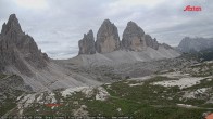 Archiv Foto Webcam Blick auf die 3 Zinnen von der Dreizinnenhütte 05:00