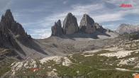 Archiv Foto Webcam Blick auf die 3 Zinnen von der Dreizinnenhütte 09:00