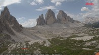 Archiv Foto Webcam Blick auf die 3 Zinnen von der Dreizinnenhütte 09:00