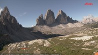 Archiv Foto Webcam Blick auf die 3 Zinnen von der Dreizinnenhütte 07:00