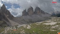 Archiv Foto Webcam Blick auf die 3 Zinnen von der Dreizinnenhütte 09:00