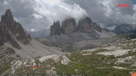 Archiv Foto Webcam Blick auf die 3 Zinnen von der Dreizinnenhütte 11:00