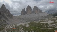 Archiv Foto Webcam Blick auf die 3 Zinnen von der Dreizinnenhütte 09:00