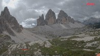 Archiv Foto Webcam Blick auf die 3 Zinnen von der Dreizinnenhütte 11:00