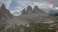 Archiv Foto Webcam Blick auf die 3 Zinnen von der Dreizinnenhütte 15:00
