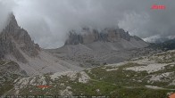 Archiv Foto Webcam Blick auf die 3 Zinnen von der Dreizinnenhütte 09:00