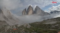 Archiv Foto Webcam Blick auf die 3 Zinnen von der Dreizinnenhütte 17:00
