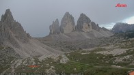 Archiv Foto Webcam Blick auf die 3 Zinnen von der Dreizinnenhütte 05:00