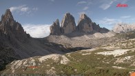 Archiv Foto Webcam Blick auf die 3 Zinnen von der Dreizinnenhütte 07:00