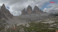 Archiv Foto Webcam Blick auf die 3 Zinnen von der Dreizinnenhütte 09:00