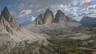 Archiv Foto Webcam Blick auf die 3 Zinnen von der Dreizinnenhütte 17:00