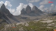 Archiv Foto Webcam Blick auf die 3 Zinnen von der Dreizinnenhütte 09:00