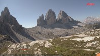 Archiv Foto Webcam Blick auf die 3 Zinnen von der Dreizinnenhütte 09:00