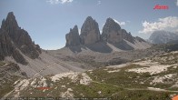 Archiv Foto Webcam Blick auf die 3 Zinnen von der Dreizinnenhütte 11:00