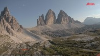 Archiv Foto Webcam Blick auf die 3 Zinnen von der Dreizinnenhütte 17:00