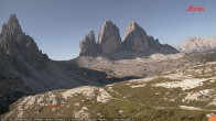 Archiv Foto Webcam Blick auf die 3 Zinnen von der Dreizinnenhütte 07:00