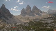 Archiv Foto Webcam Blick auf die 3 Zinnen von der Dreizinnenhütte 11:00