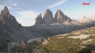 Archived image Webcam Dolomites South Tyrol: Mountain Hut Antonio Locatelli 06:00