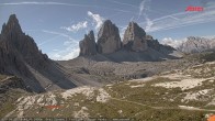 Archiv Foto Webcam Blick auf die 3 Zinnen von der Dreizinnenhütte 09:00