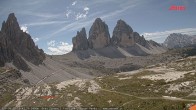 Archiv Foto Webcam Blick auf die 3 Zinnen von der Dreizinnenhütte 11:00