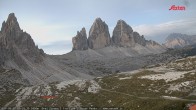 Archiv Foto Webcam Blick auf die 3 Zinnen von der Dreizinnenhütte 06:00