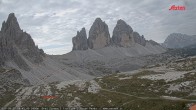 Archiv Foto Webcam Blick auf die 3 Zinnen von der Dreizinnenhütte 07:00