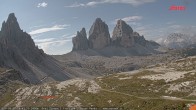 Archiv Foto Webcam Blick auf die 3 Zinnen von der Dreizinnenhütte 09:00