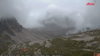 Archiv Foto Webcam Blick auf die 3 Zinnen von der Dreizinnenhütte 17:00