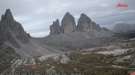 Archiv Foto Webcam Blick auf die 3 Zinnen von der Dreizinnenhütte 05:00