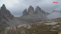 Archiv Foto Webcam Blick auf die 3 Zinnen von der Dreizinnenhütte 08:00