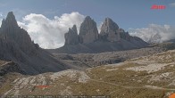 Archiv Foto Webcam Blick auf die 3 Zinnen von der Dreizinnenhütte 09:00