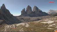 Archiv Foto Webcam Blick auf die 3 Zinnen von der Dreizinnenhütte 09:00