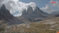 Archiv Foto Webcam Blick auf die 3 Zinnen von der Dreizinnenhütte 11:00