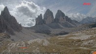 Archiv Foto Webcam Blick auf die 3 Zinnen von der Dreizinnenhütte 11:00