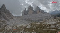 Archiv Foto Webcam Blick auf die 3 Zinnen von der Dreizinnenhütte 13:00